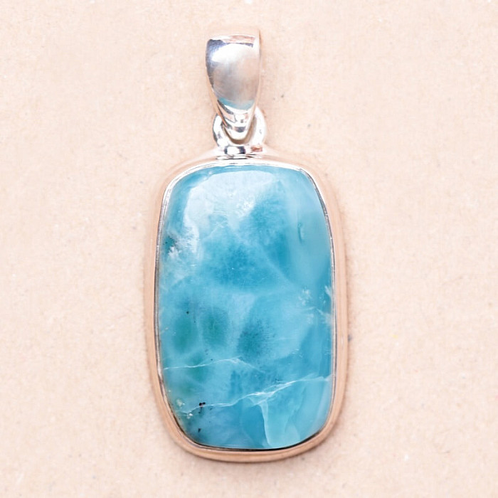 Larimar přívěsek stříbro Ag 925 LOT249 - 3 cm