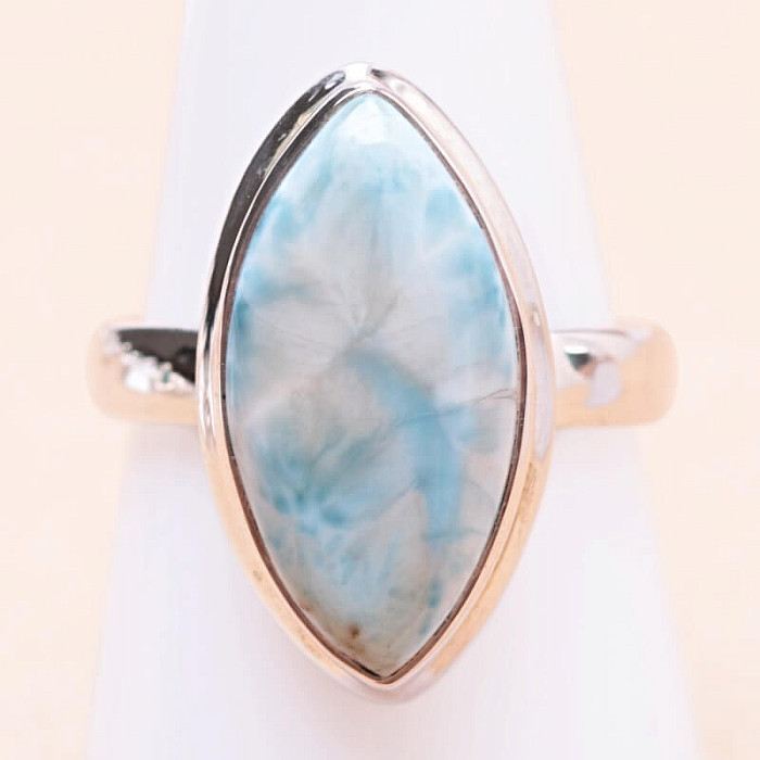 Larimar prsten stříbro Ag 925 LOT257 - 59 mm (US 9)