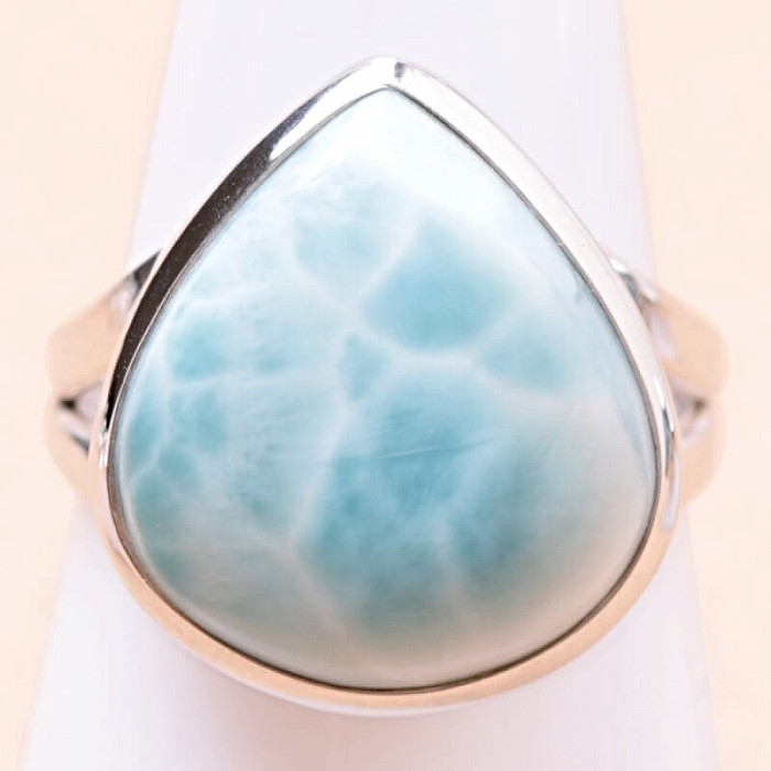 Larimar prsten stříbro Ag 925 LOT264 - 56 mm (US 7