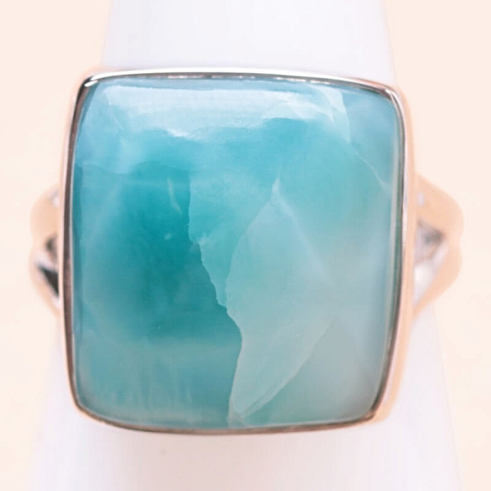 Larimar prsten stříbro Ag 925 LOT269 - 53 mm (US 6