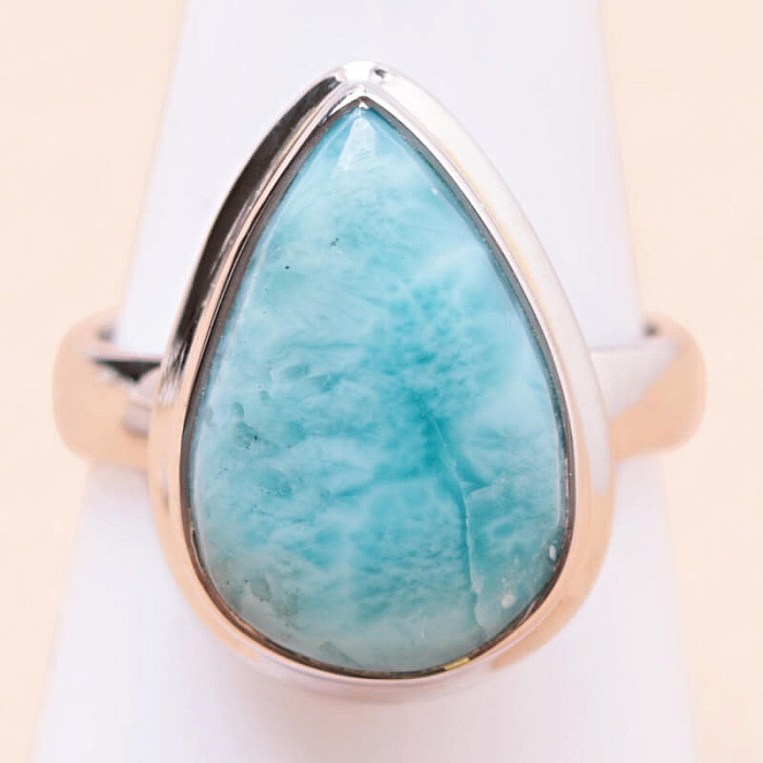 Larimar prsten stříbro Ag 925 LOT274 - 57 mm (US 8)