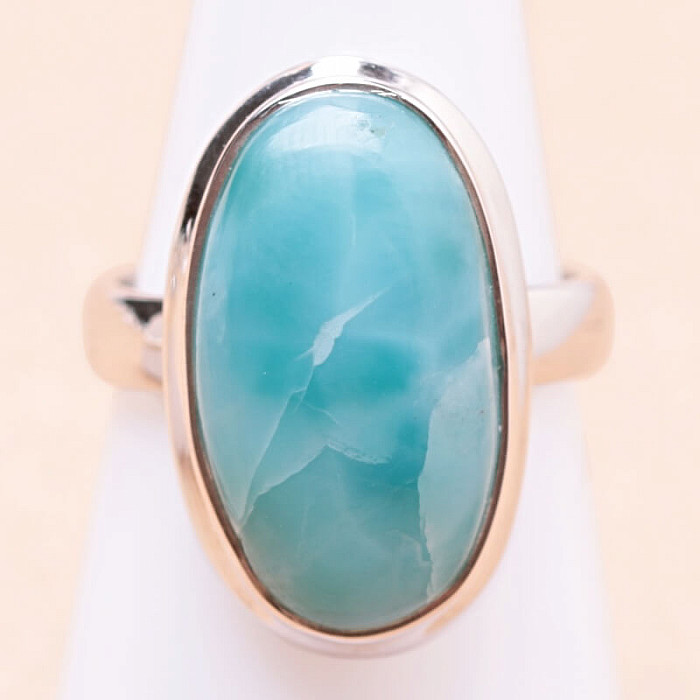 Larimar prsten stříbro Ag 925 LOT277 - 54 mm (US 7)