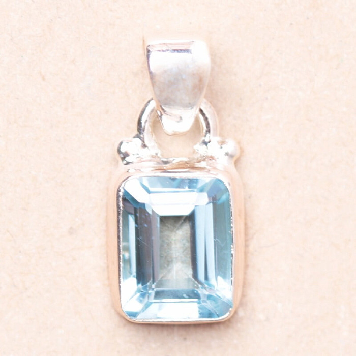 Topaz modrý přívěsek stříbro Ag 925 73683 - 1 cm