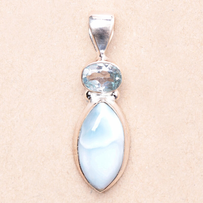 Larimar přívěsek stříbro Ag 925 78002 - 2