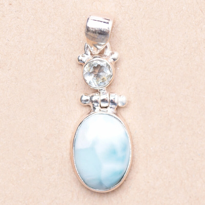 Larimar přívěsek stříbro Ag 925 78004 - 2