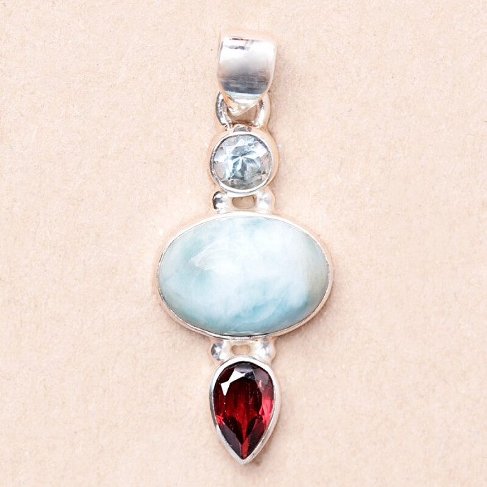 Larimar přívěsek stříbro Ag 925 82240 - 2