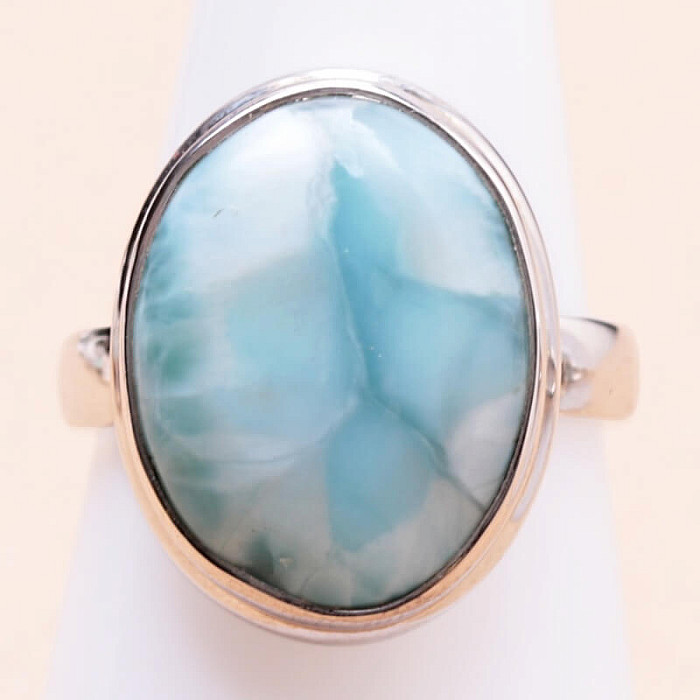 Larimar prsten stříbro Ag 925 LOT278 - 57 mm (US 8)