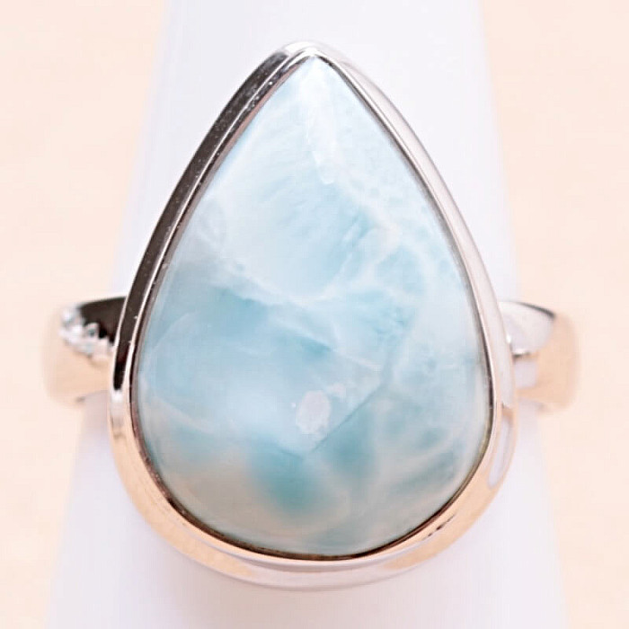 Larimar prsten stříbro Ag 925 LOT290 - 56 mm (US 7