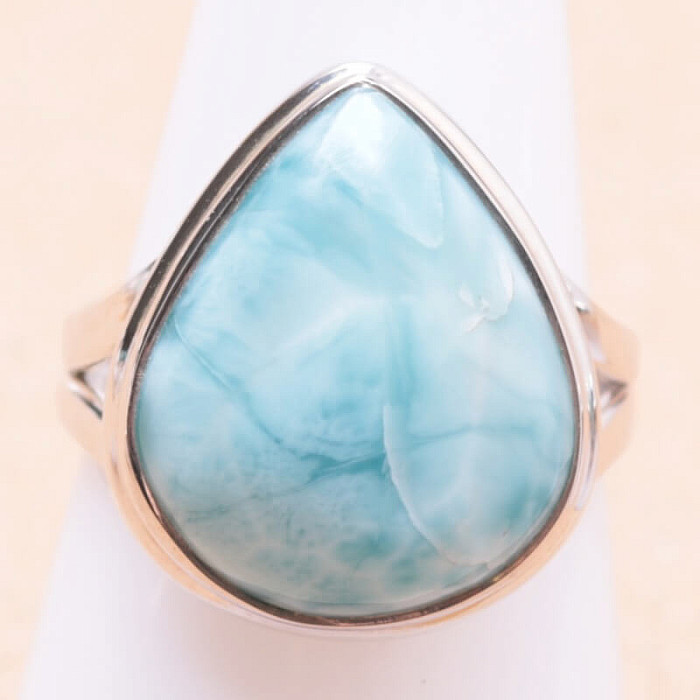 Larimar prsten stříbro Ag 925 LOT294 - 57 mm (US 8)