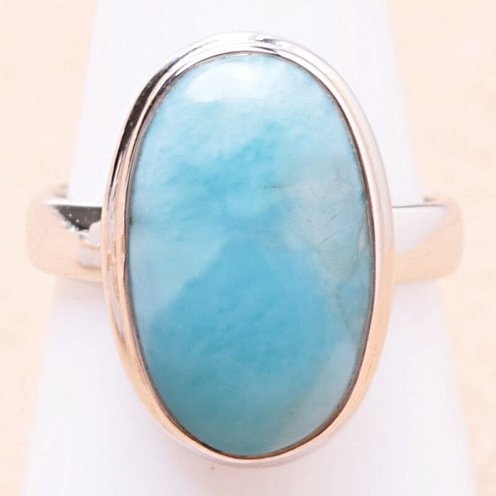 Larimar prsten stříbro Ag 925 LOT295 - 57 mm (US 8)