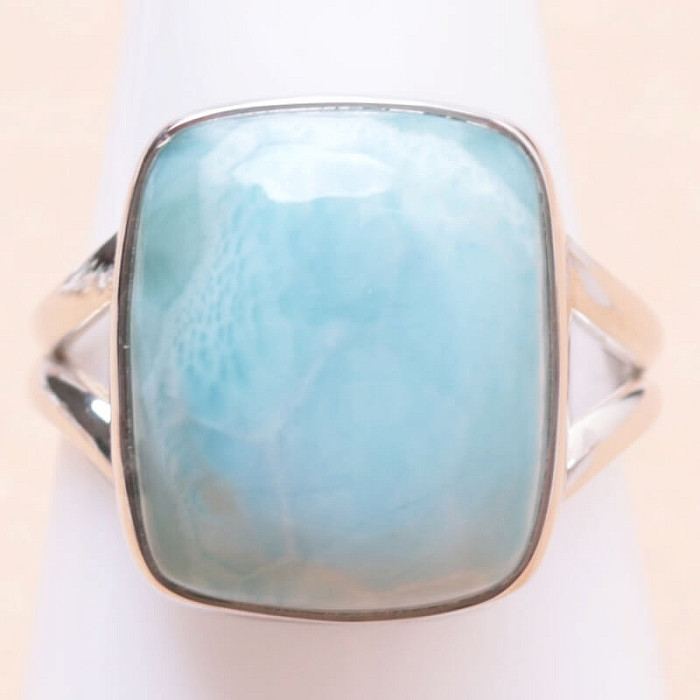 Larimar prsten stříbro Ag 925 LOT296 - 58 mm (US 8