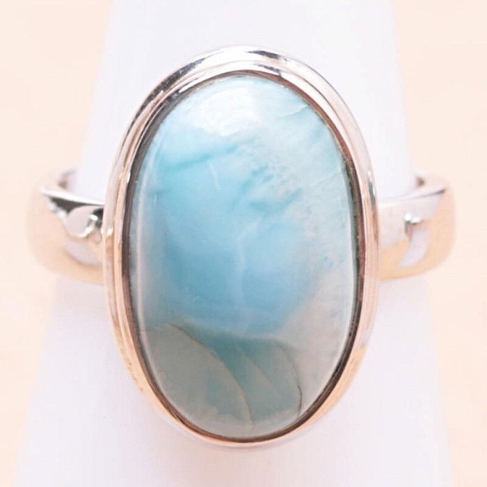 Larimar prsten stříbro Ag 925 LOT297 - 51 mm (US 5