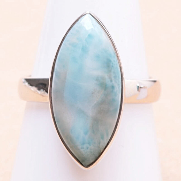 Larimar prsten stříbro Ag 925 LOT302 - 60 mm (US 9