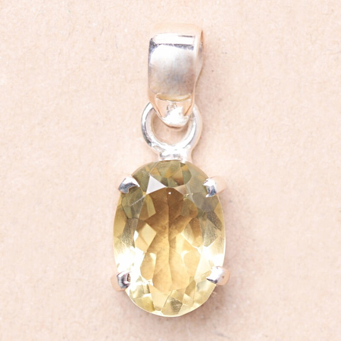 Topaz žlutý Lemon přívěsek stříbro Ag 925 93065 - 1