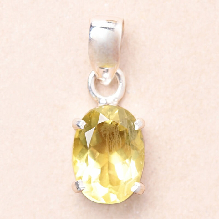 Topaz žlutý Lemon přívěsek stříbro Ag 925 93066 - 1