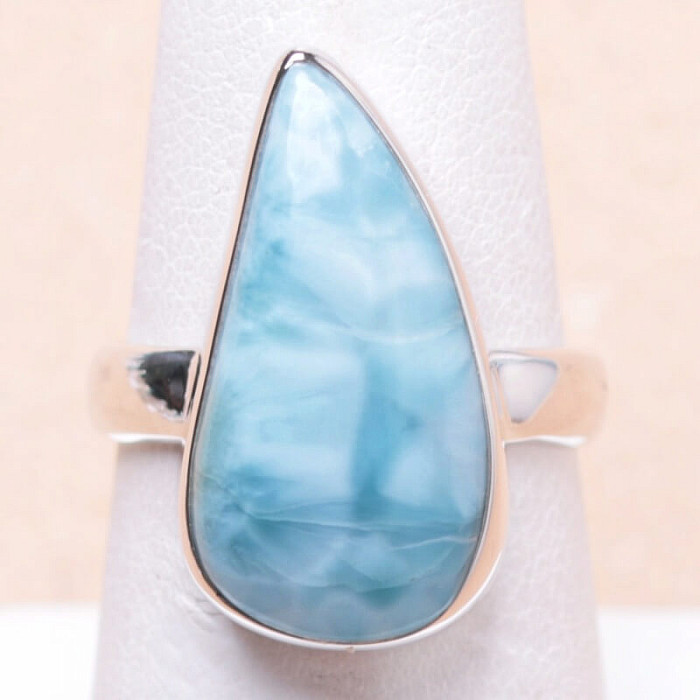 Larimar prsten stříbro Ag 925 LOT26 - 55 mm (US 7