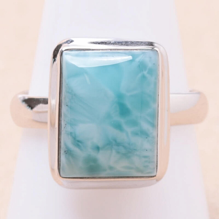 Larimar prsten stříbro Ag 925 LOT310 - 62 mm (US 10)