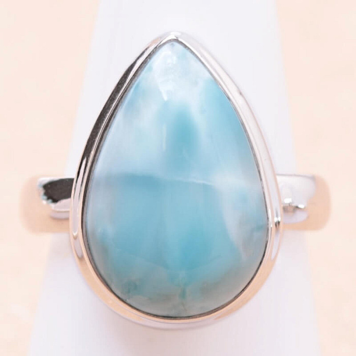 Larimar prsten stříbro Ag 925 LOT315 - 57 mm (US 8)