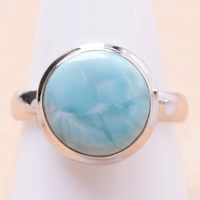 Larimar prsten stříbro Ag 925 LOT318 - 62 mm (US 10)