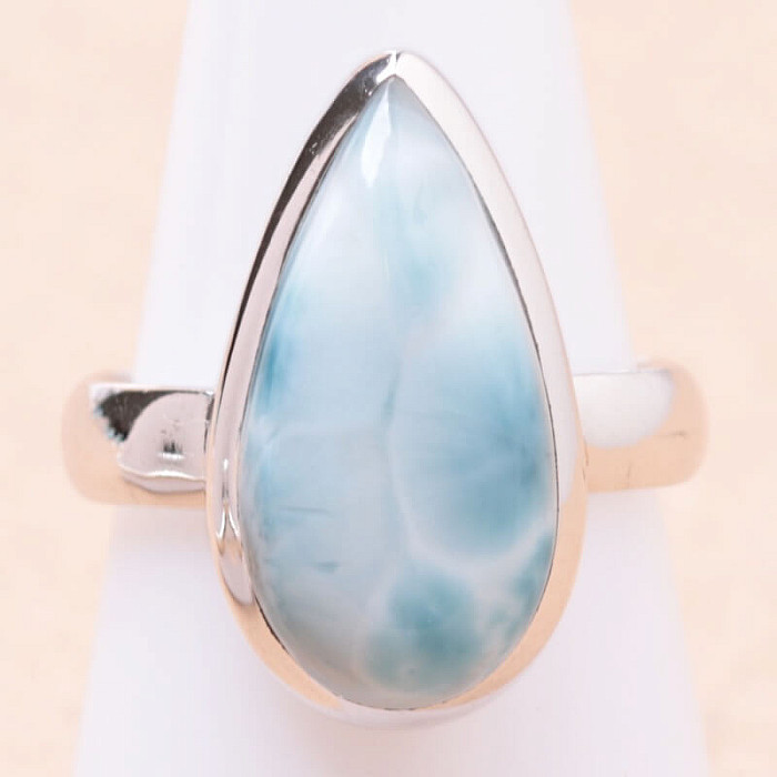 Larimar prsten stříbro Ag 925 LOT319 - 55 mm (US 7