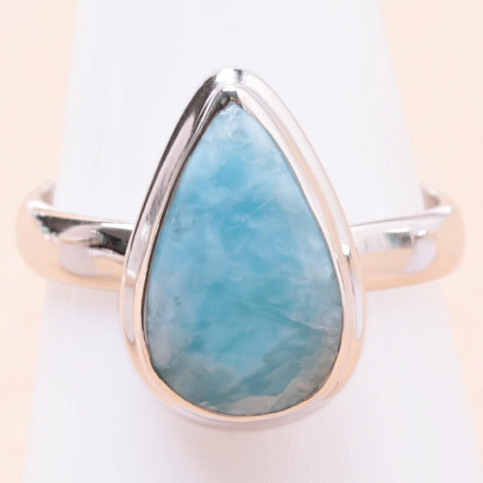 Larimar prsten stříbro Ag 925 LOT327 - 58 mm (US 8