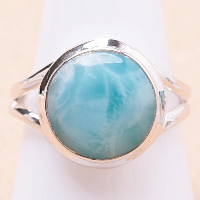 Larimar prsten stříbro Ag 925 LOT330 - 62 mm (US 10)