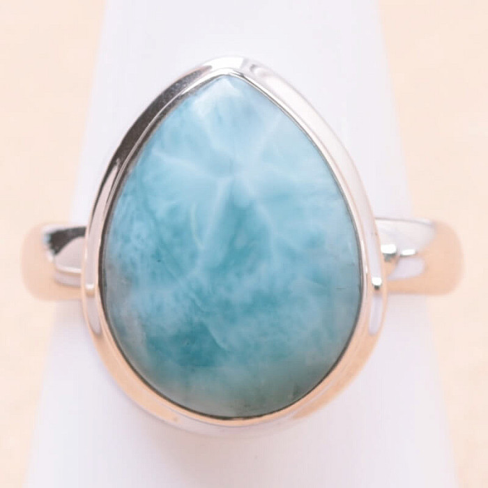 Larimar prsten stříbro Ag 925 LOT333 - 59 mm (US 9)