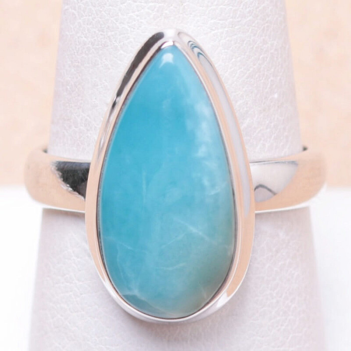 Larimar prsten stříbro Ag 925 LOT63 - 59 mm (US 9)