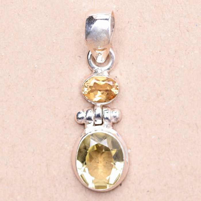 Topaz žlutý Lemon přívěsek stříbro Ag 925 82090 - 2