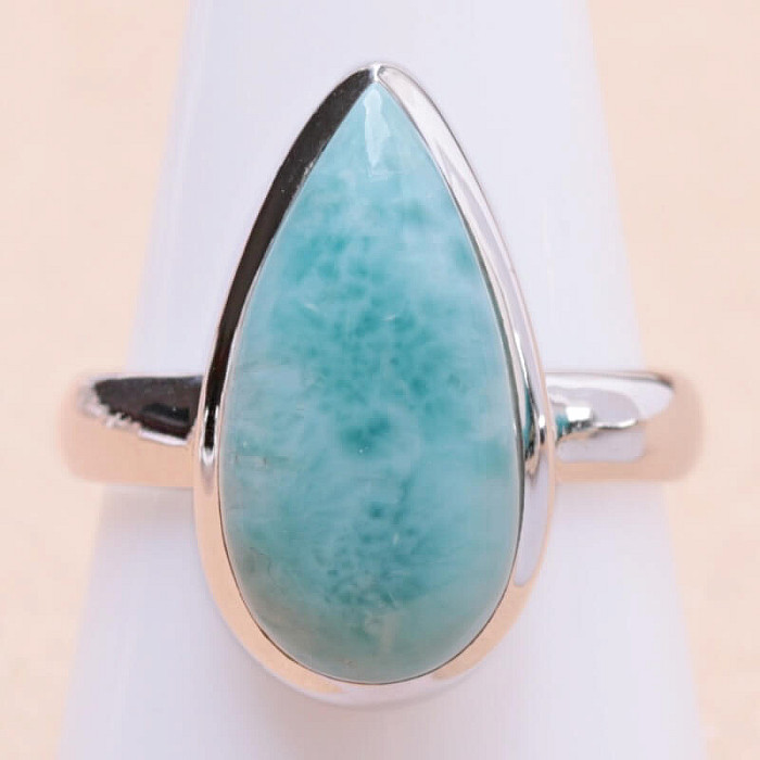 Larimar prsten stříbro Ag 925 LOT336 - 60 mm (US 9