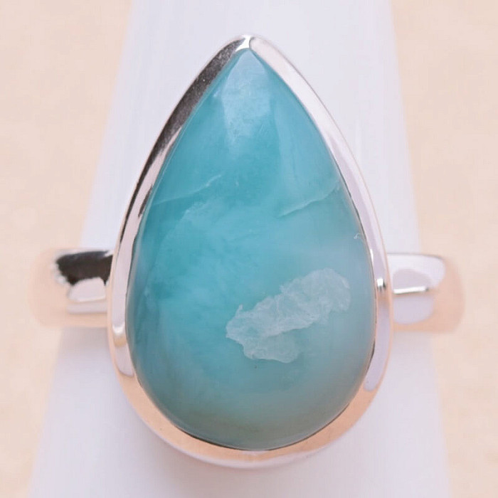 Larimar prsten stříbro Ag 925 LOT337 - 57 mm (US 8)