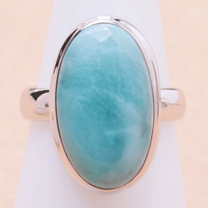 Larimar prsten stříbro Ag 925 LOT338 - 54 mm (US 7)