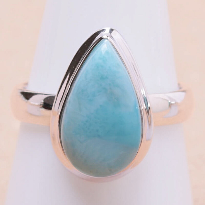 Larimar prsten stříbro Ag 925 LOT340 - 59 mm (US 9)