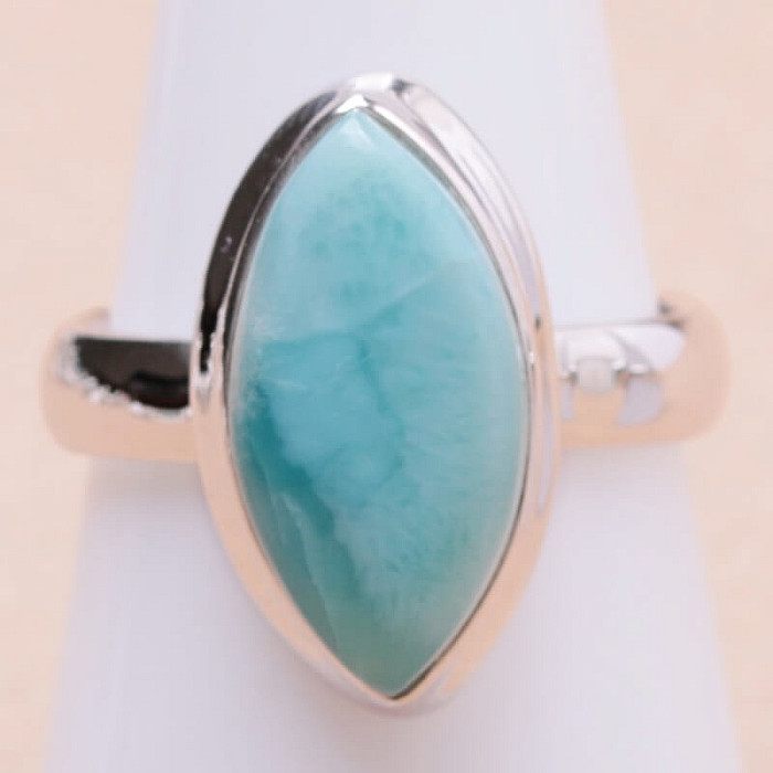 Larimar prsten stříbro Ag 925 LOT342 - 57 mm (US 8)