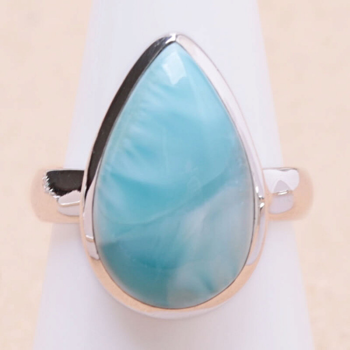 Larimar prsten stříbro Ag 925 LOT349 - 54 mm (US 7)