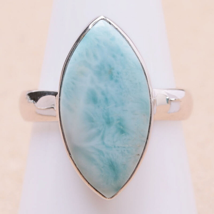 Larimar prsten stříbro Ag 925 LOT355 - 57 mm (US 8)