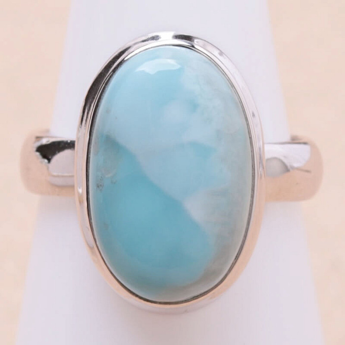 Larimar prsten stříbro Ag 925 LOT356 - 55 mm (US 7