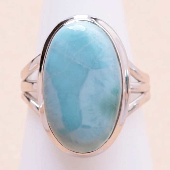 Larimar prsten stříbro Ag 925 LOT362 - 55 mm (US 7