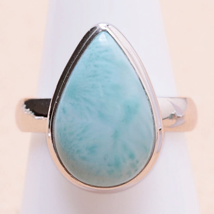 Larimar prsten stříbro Ag 925 LOT370 - 55 mm (US 7