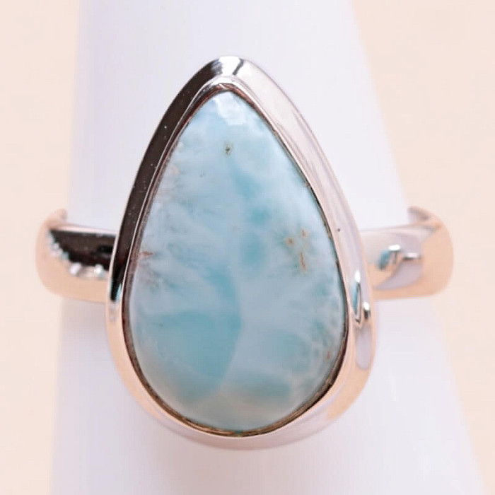 Larimar prsten stříbro Ag 925 LOT379 - 52 mm (US 6)