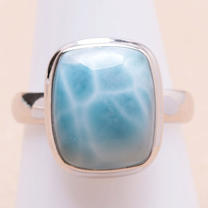 Larimar prsten stříbro Ag 925 LOT380 - 60 mm (US 9