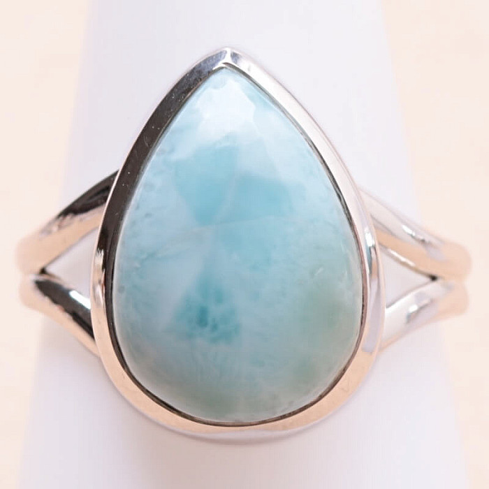 Larimar prsten stříbro Ag 925 R3839 - 62mm (US 10)