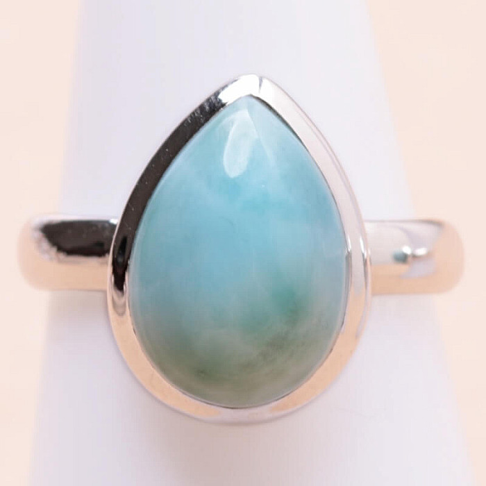 Larimar prsten stříbro Ag 925 R3986 - 55 mm (US 7