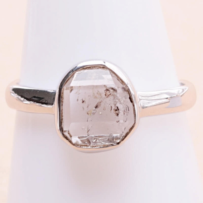 Herkimer diamant prsten stříbro Ag 925 LOT60 - 60 mm (US 9